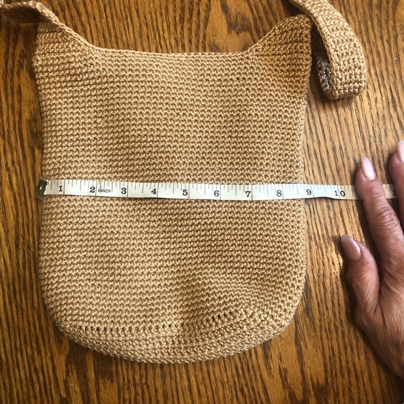 Kaela Crocheted Crossbody Bag Camel Tan - Picture 7 of 8